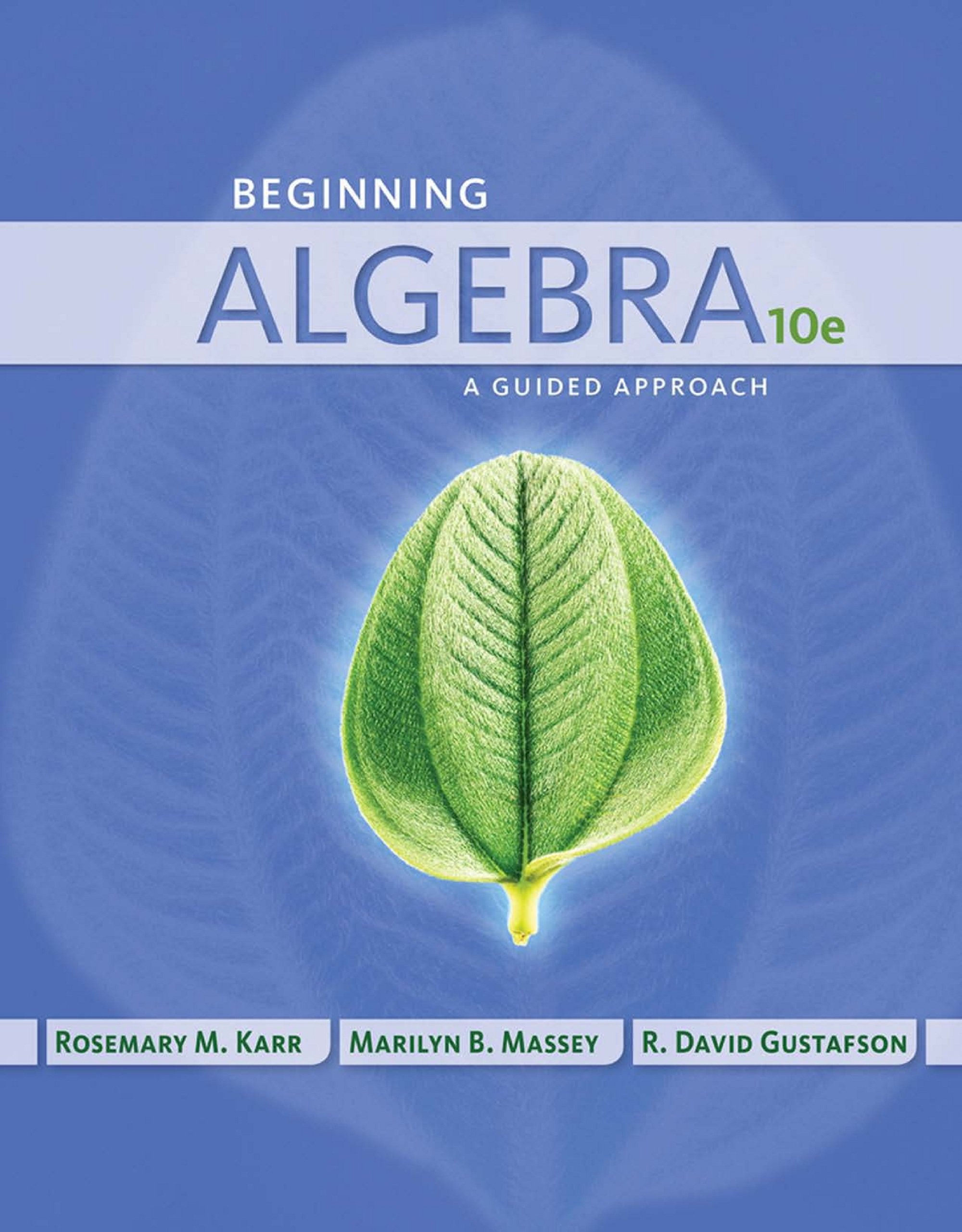 Beginning Algebra A Guided Approach Karr Massey Gustafson 010 Karr Rosemary Massey Marilyn Gustafson R David 
