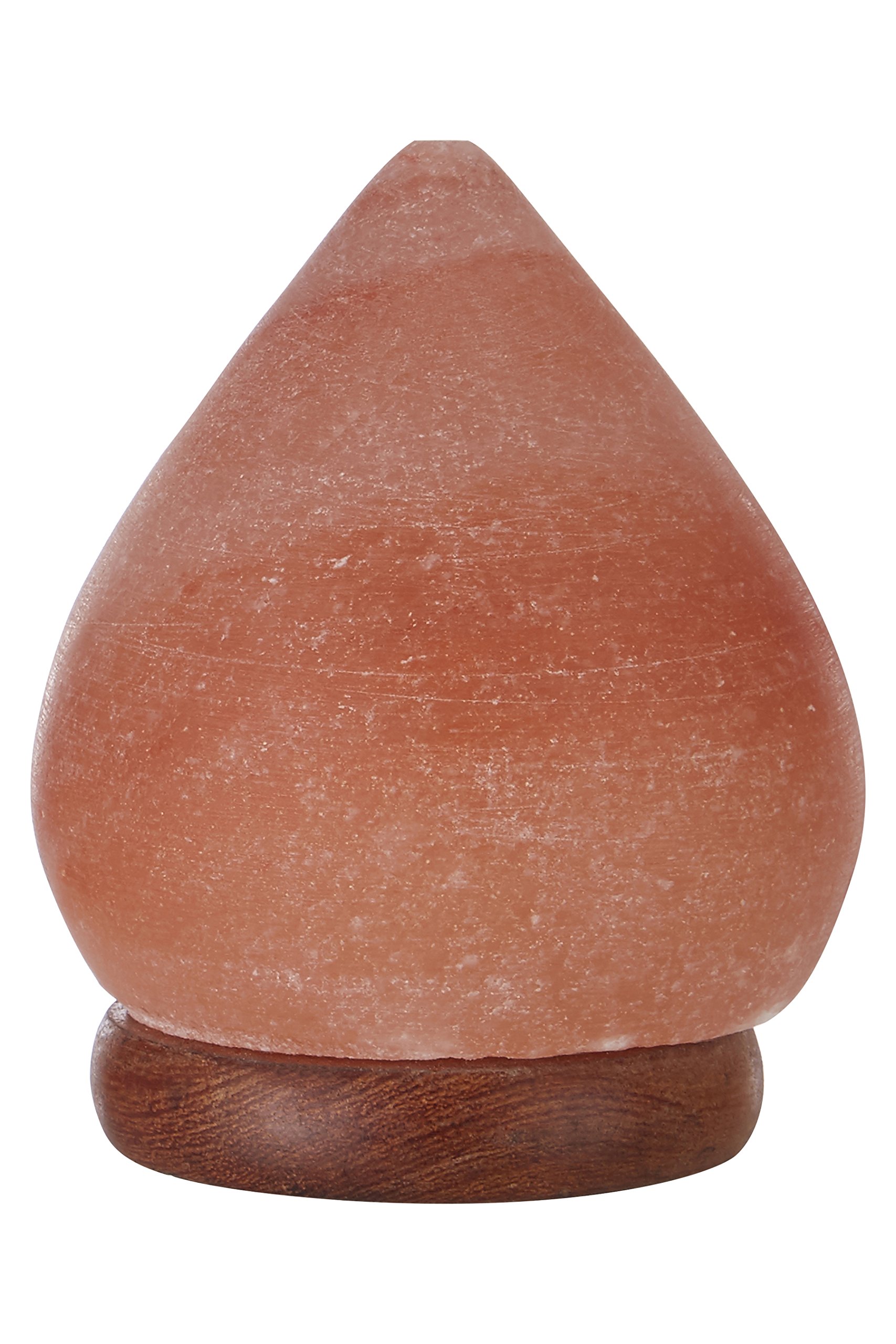 Premier Housewares Teardrop Lamp with USB Connection, Natural Salt/Wood, Orange
