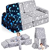 IFNOW Modular Kids Play Couch,Toddler Couch Kids Sofa,Child Sectional Sofa,Bedroom and Playroom Furniture for Toddlers,Convertible Foam and Floor Cushion for Boys and Girls,Glow in The Dark,Star