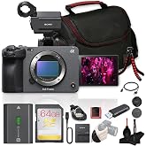 Sony FX3 / FX3A Cinema Full-Frame Mirrorless Camera 12.1MP &amp; Bag Bundle | For Photography &amp; Video | 12.1MP Full-Frame | 12.1MP Exmor R BSI Sensor | Bag + 64GB Memory Card + Tripod + Cap Keeper + More