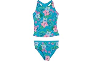Lands' End Girls' Swimwear UPF 50 Tankini Top and Bikini Bottom Swim Set (XS-XL)
