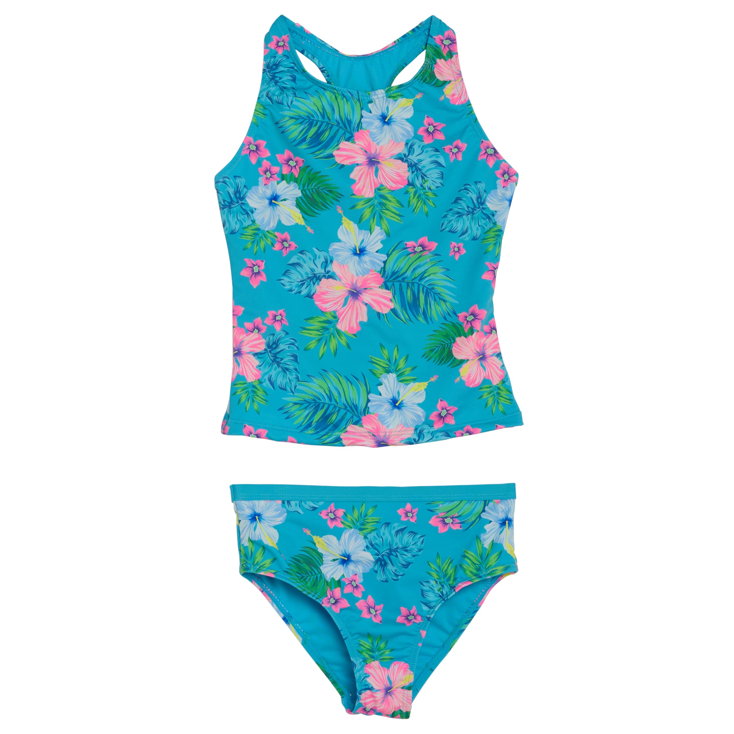 Photo 1 of Lands' End Girls' Swimwear UPF 50 Tankini Top and Bikini Bottom Swim Set, Turqouise