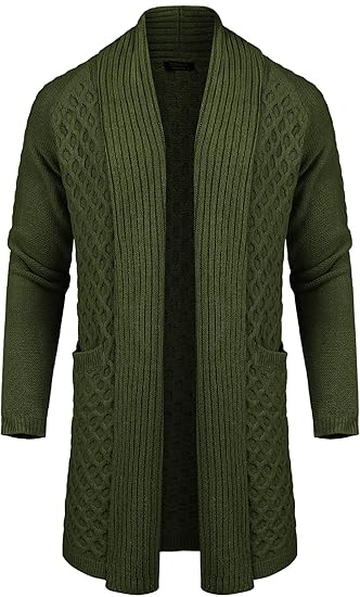 Coofandy メンズ カーディガン セーター ロングニット ジャケット 無地 コットン ショール 襟 コート Us サイズ X Large カラー グリーン カーディガン 通販 Amazon Coofandy メンズ カーディガン セーター ロングニット ジャケット 無地 コットン ショール 襟 コート Us サイズ X Large カラー グリーン カーディガン 通販 Amazon