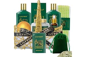 LILY ROY Spa Bath and Body Gift Baskets For Women and Men Eucalyptus Home Spa Set Spa Gift Basket Set for Christmas Birthday Spa Kit Bath Spa Gift Set for Mother Father's Day Self Skin Care