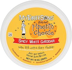 Mythreesons Spicy White Cheddar Pimento Cheese, 10 Oz