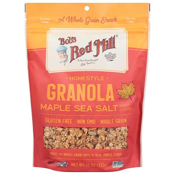 BOB’S RED MILL MAPLE SEA SALT GRANOLA, 11OZ (PACK OF 6) – NON GMO, WHOLE GRAIN, KOSHER