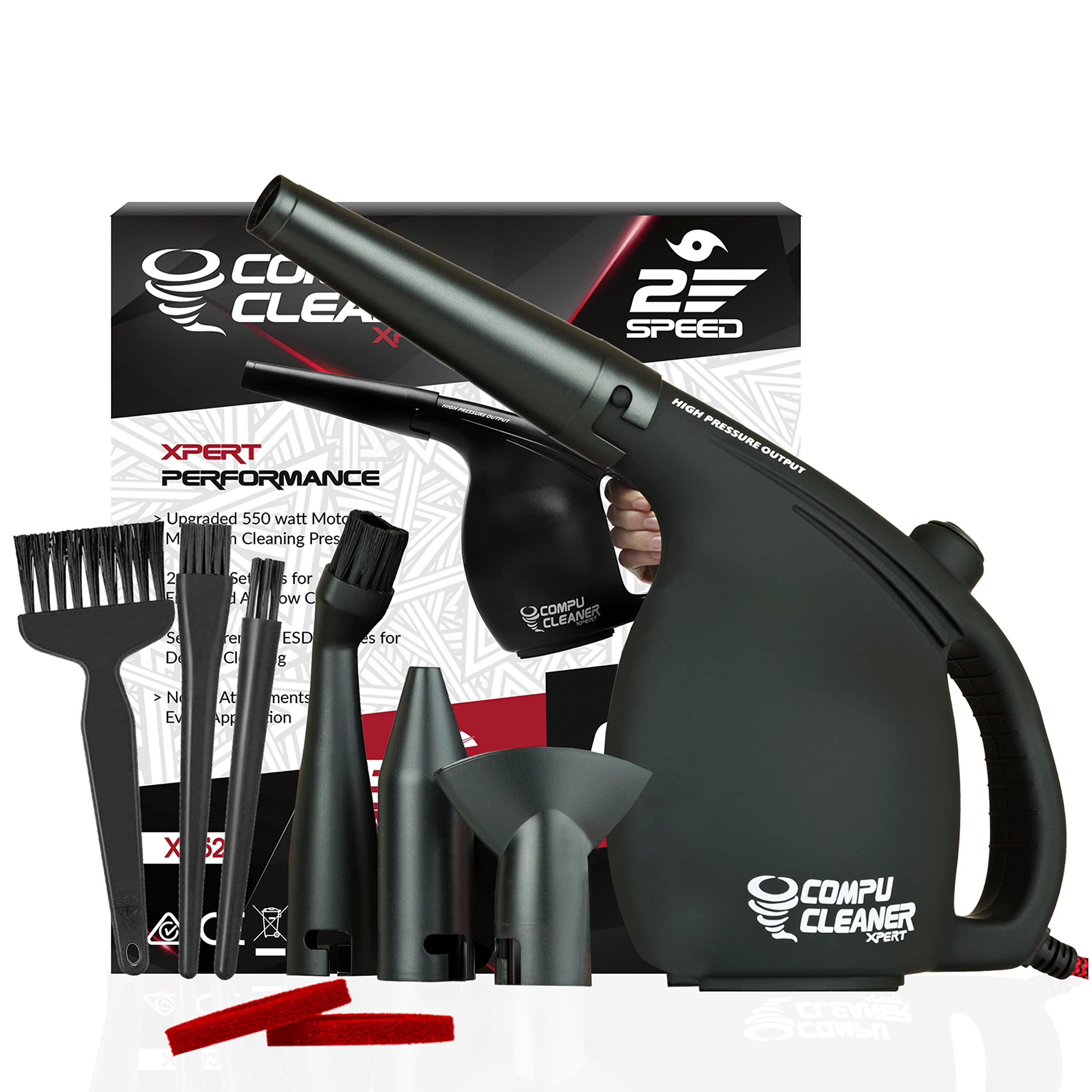 IT Dusters CompuCleaner Xpert - Electric Air Duster Blower for PC, Laptop, Console, electronics and Home Cleaning, environmental alternative to spray air can duster keyboard cleaner