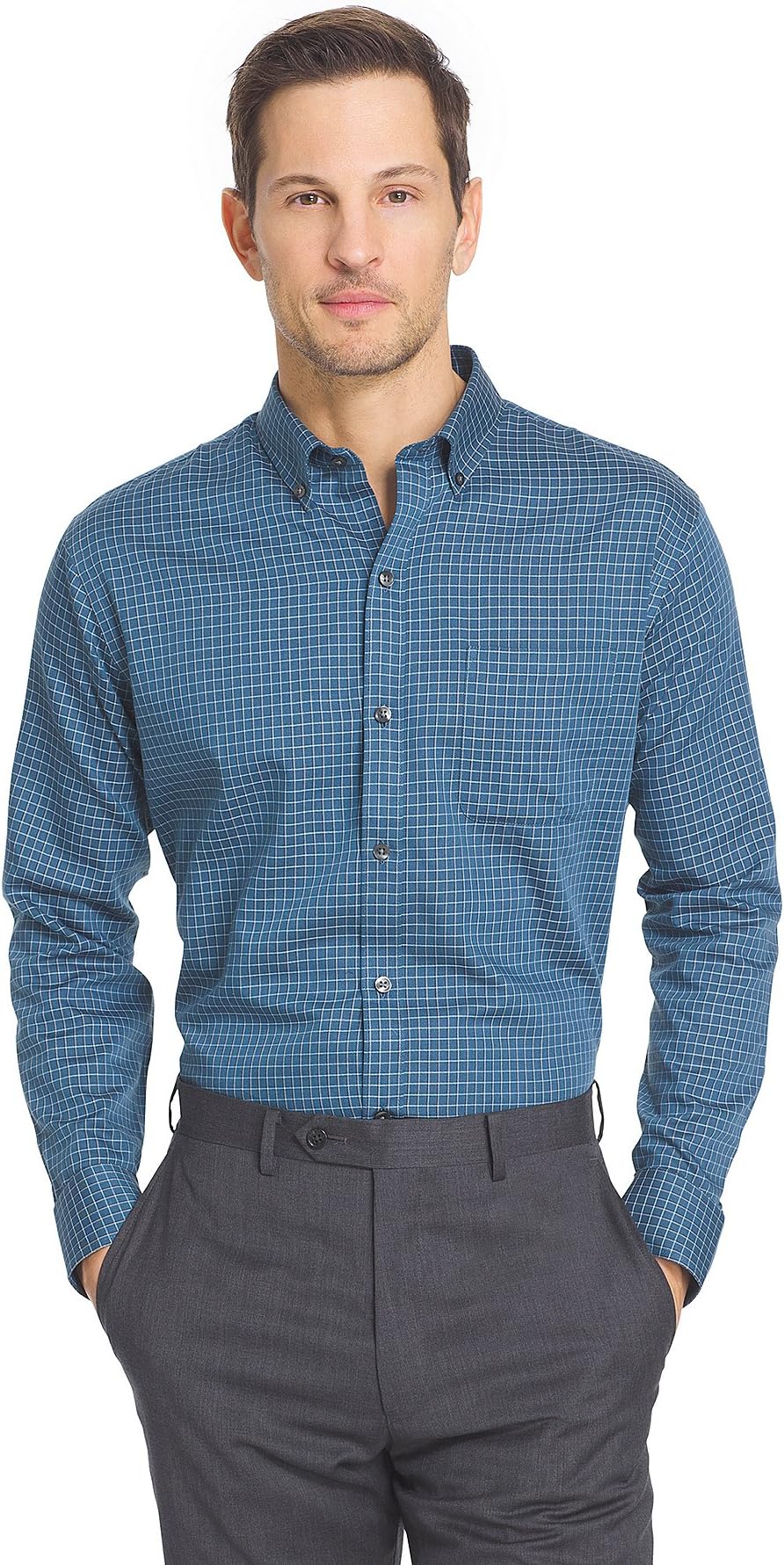 Men's Long Sleeve Check Premium Non Iron Shirt