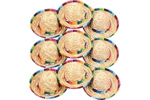 Tbestmax 10 pcs Mini Hat Sombrero Party Hats 5.9 in Fiesta Decorations Top Hat for Dogs Cats Party Supplies