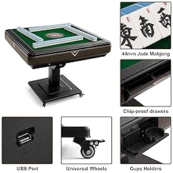 Foldable Automatic Mahjong Table with Wheels 44mm