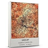 Shelby Map Poster, North Carolina Map Art