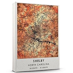 Shelby Map Poster, North Carolina Map Art