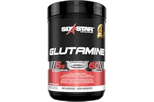 Six Star Glutamine Powder, Six Star L Glutamine Powder, Post Workout Muscle Recovery Supplements, L-Glutamine Powder for Men 