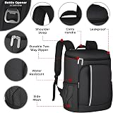 Tydi Cooler Backpack Insulated 30L Rucksack Picnic Camping Black view 3