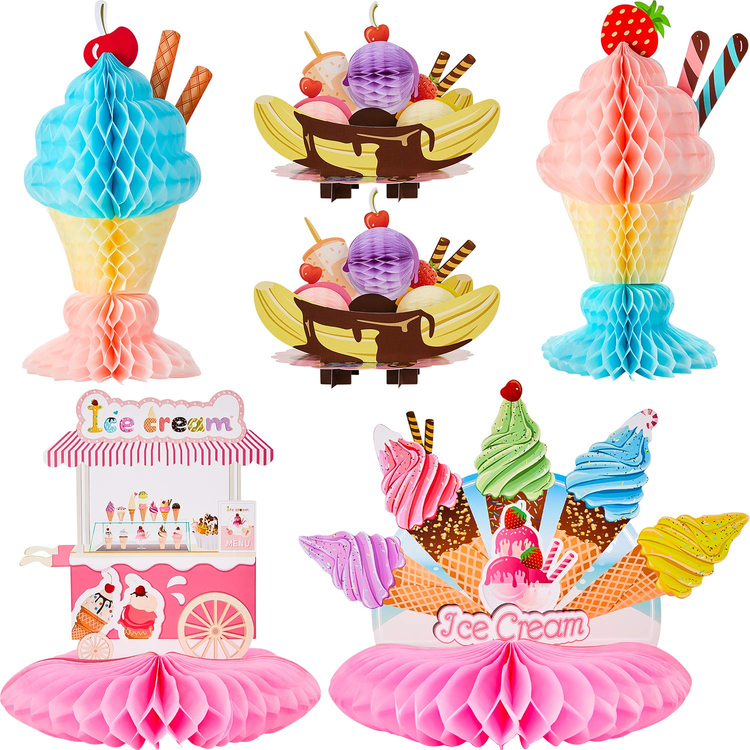 6 Pieces Ice Cream Centerpiece Ice Cream Cart