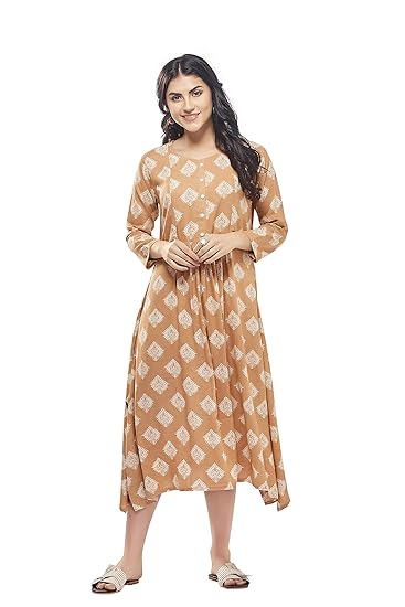 Designer Rayon Cotton Printed Maternity and Nursing Easy Feeding/Breastfeeding/Kurti/Kurta/Dress/with Zippers for PRE and Post Pregnancy for Women