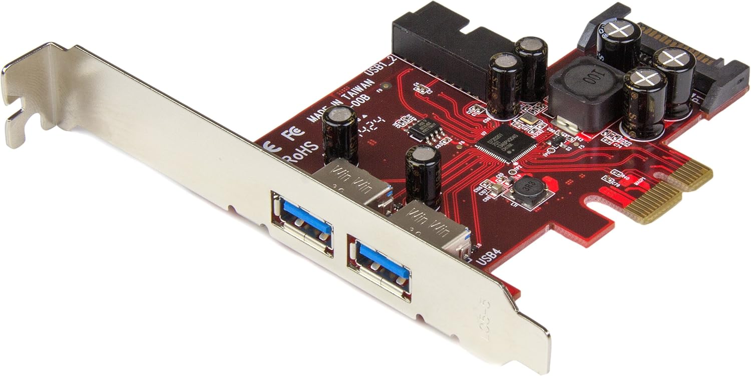 perfk 1 to 4 USB 3.0 PCIE Slot Expansion Card with Internal USB Header