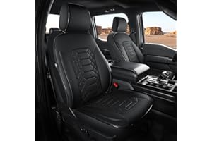 FEINEPRO F150 Seat Covers Full Set - Pickup Truck Seat Protectors for Ford 2015-2025 F150 SuperCrew & 2017-2025 F250/f350/f450 Super Duty Crew Cab, Durable Faux Leather Waterproof