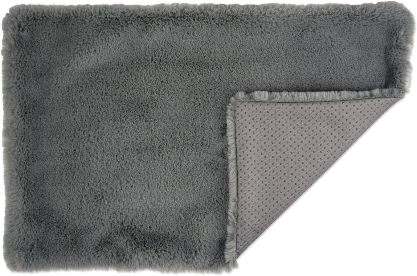 Bone Dry Faux Fur Pet Cage Liner, XXX-Large - 29 x 48", Gray : Pet Supplies