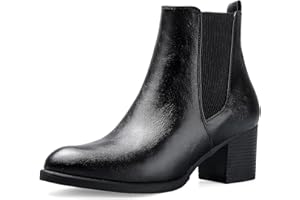 COASIS Women's Chelsea Boots Chunky Block Heel Slip On Ankle Boots with Elastic Sided Fall Booties