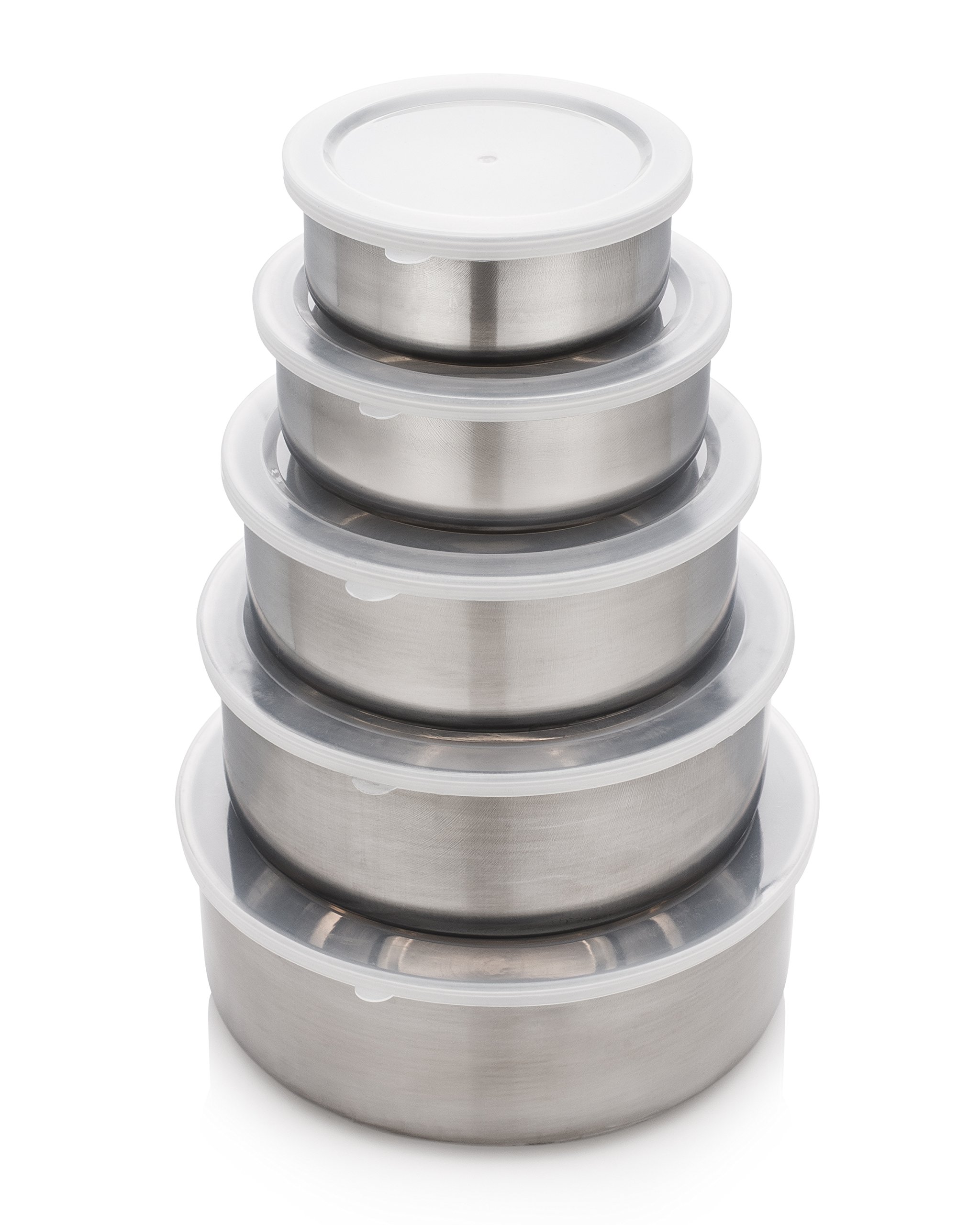 JUWA PREMIUM Nesting Stainless Steel Food Containers Set Of 5