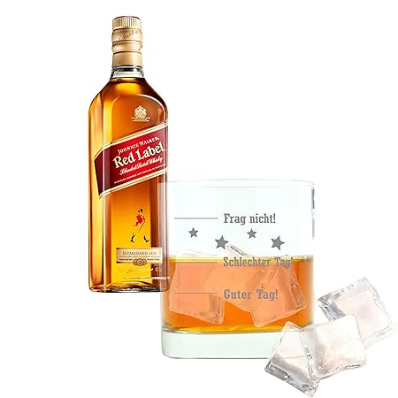 Whiskey 2er Set, Johnnie Walker Red Label, Blended Scotch Whisky, Alkohol, Alkoholgetränk, Flasche, 40%, 700 ml, 684130, Gesc
