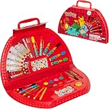 Pokémon Art Supplies Set with Colouring Pencils Felt Tip Pens Watercolors Red