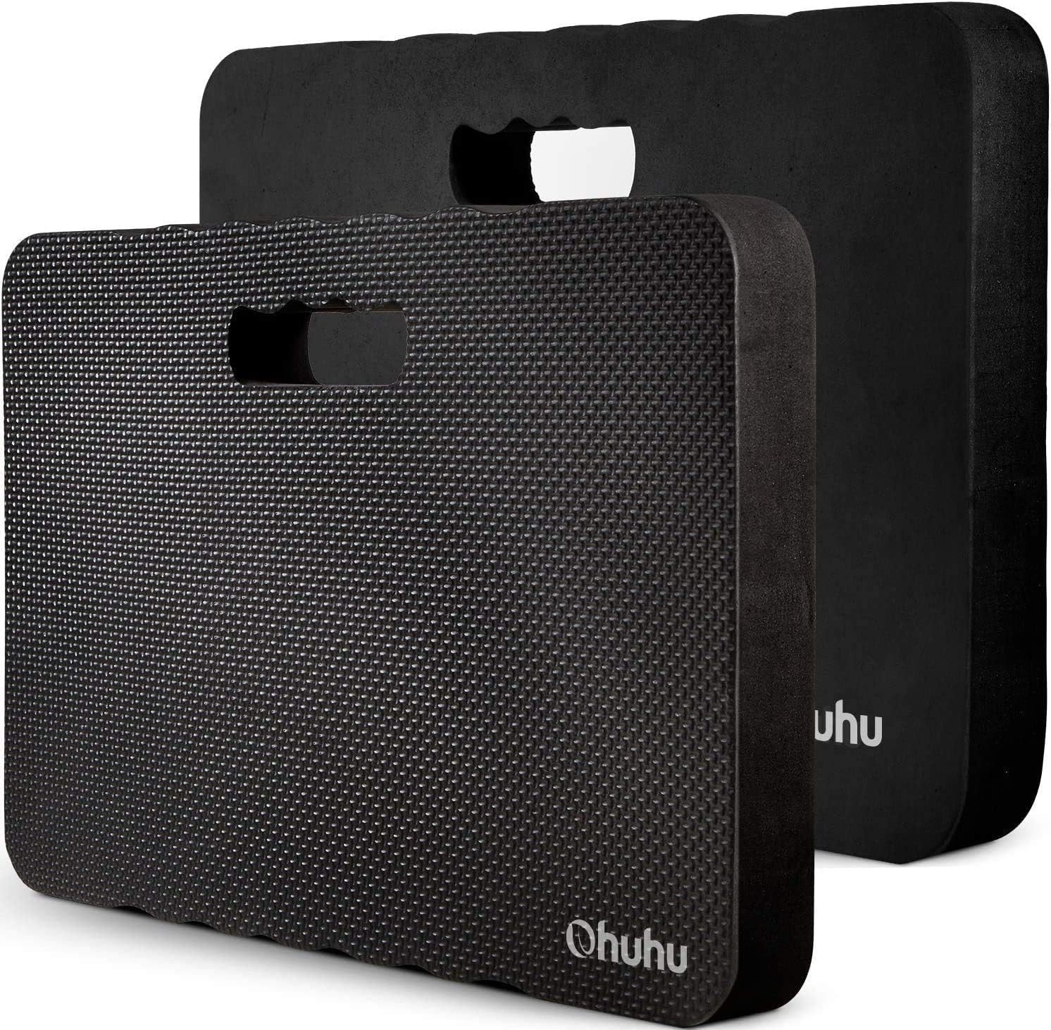 Ohuhu Garden Kneeling Pad 2 Pack, Thick Kneeling Mat Comfortable Kneeling Pads for Gardening, Outdoor, Work, Soft EVA Foam Pad Knee Pads Premium Knee Cushion for Yoga & Bath, Black 42 x 26 x 4 cm