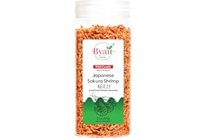 Byait Dried Japanese Sakura Shrimp 2 Oz, Wild-Caught Baby Shrimp for Ramen Toppings, Seafood Soups, and Gourmet Cooking, Non-GMO, Gluten-Free