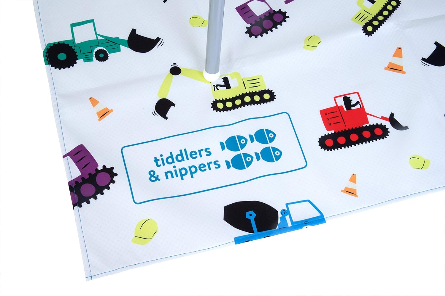 Tiddlers & Nippers Large 130cm x 130cm Reusable Splash Splat Mat, Diggers & Lorries, 130x130 cm (Pack of 1) - Image 3