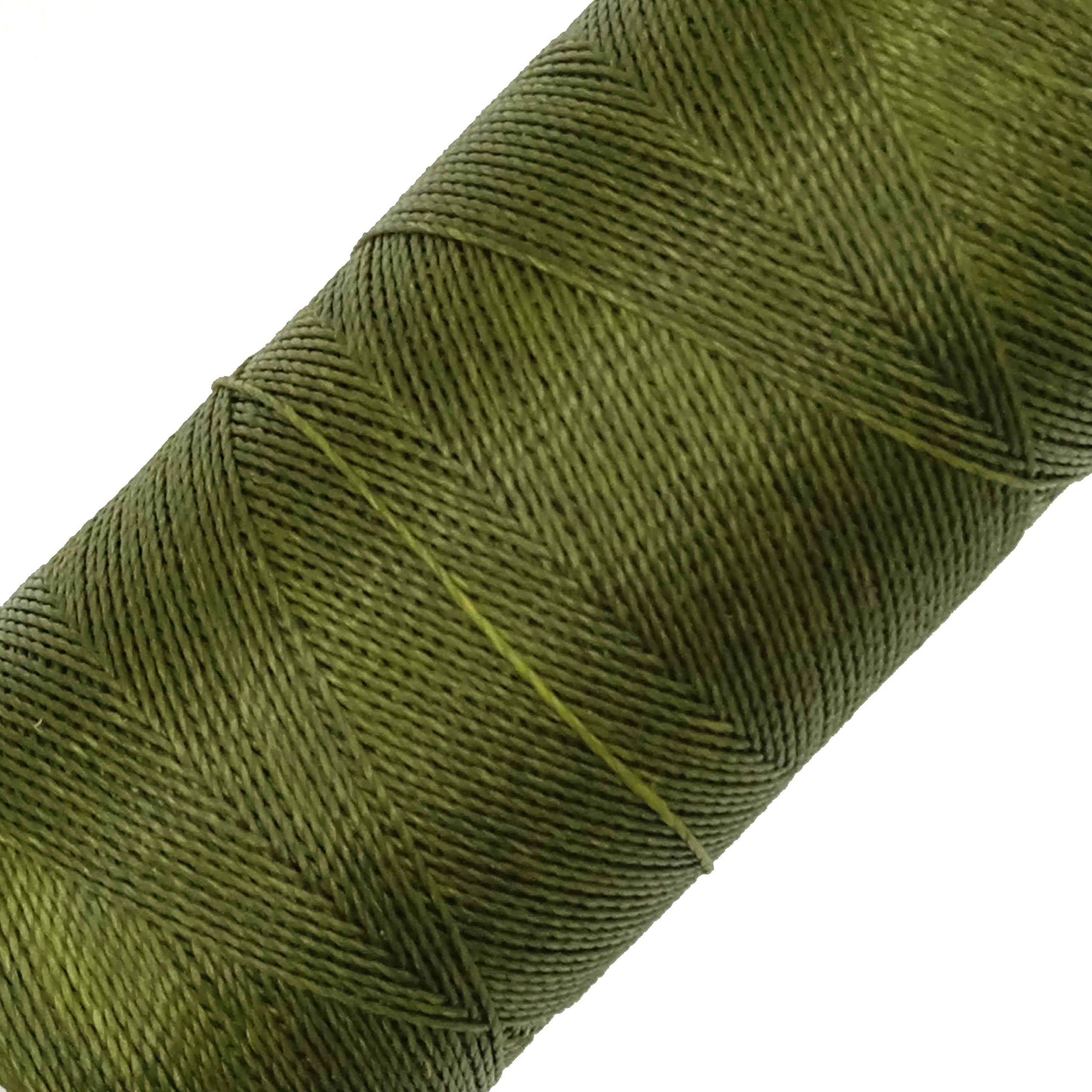 LINHASITA Waxed Thread 100gr / 360 Metres 0.5 mm Thick Polyester Macrame 30 Colours - Army Green