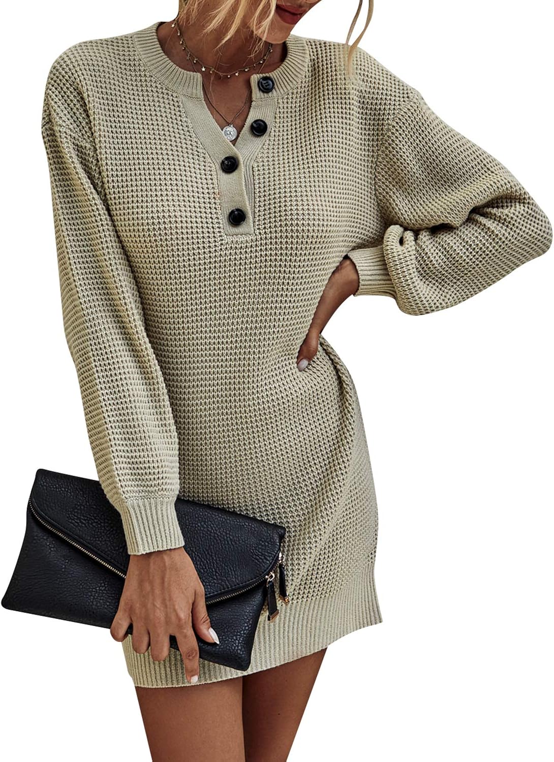 sweater dress button down