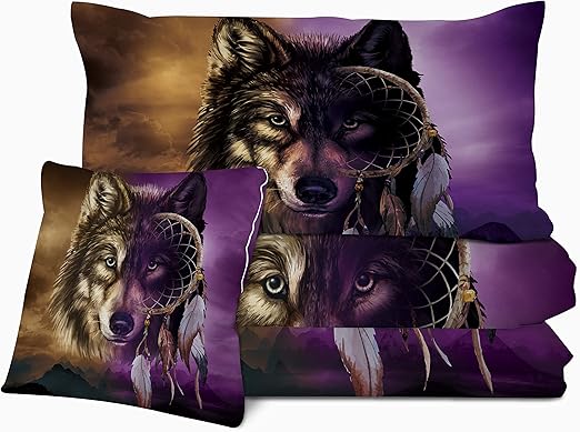 Amazon Com Sleepwish Wolf Dream Catcher Print Comforter Set 3d