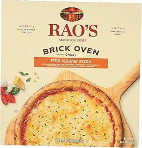Rao's Made for Home Frozen Pizza - Five Cheese, Brick Oven Crust, Made With Mozzarella, Provolone, Fontina, Parmesan & Romano