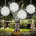 Baung Christmas String Lights Outdoors,4 Pack 15.74" Sphere Lights,Ball Tree Garden Globe Lights for Home, Party, Christmas, Porch Patio,Wedding, Garden,Tree Decoration with Plug
