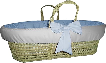 blue moses basket sheets