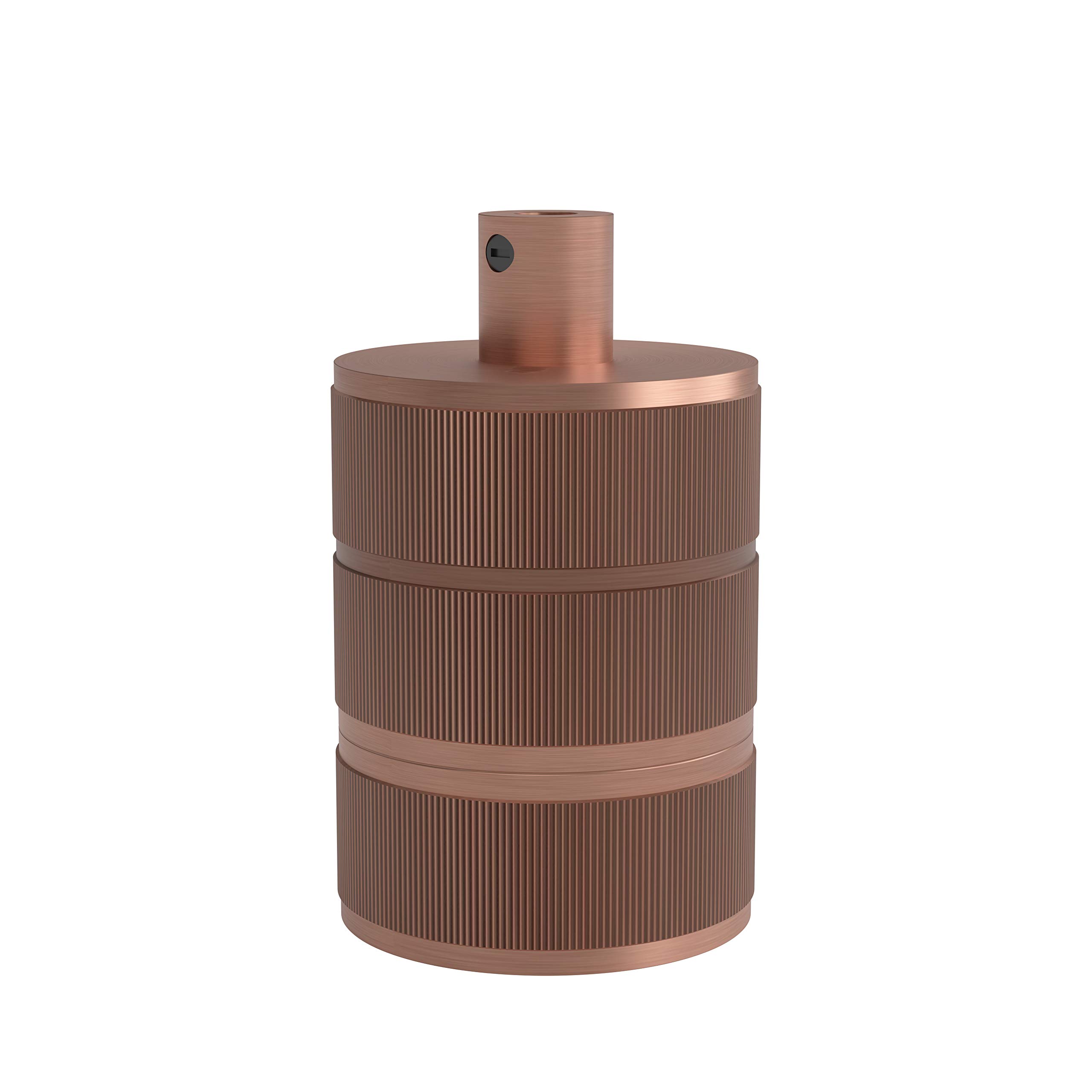 Calex 60 W 250 V E27 Aluminium 3 Rings Model lamp Holder, 48 mm Diameter, Copper matt