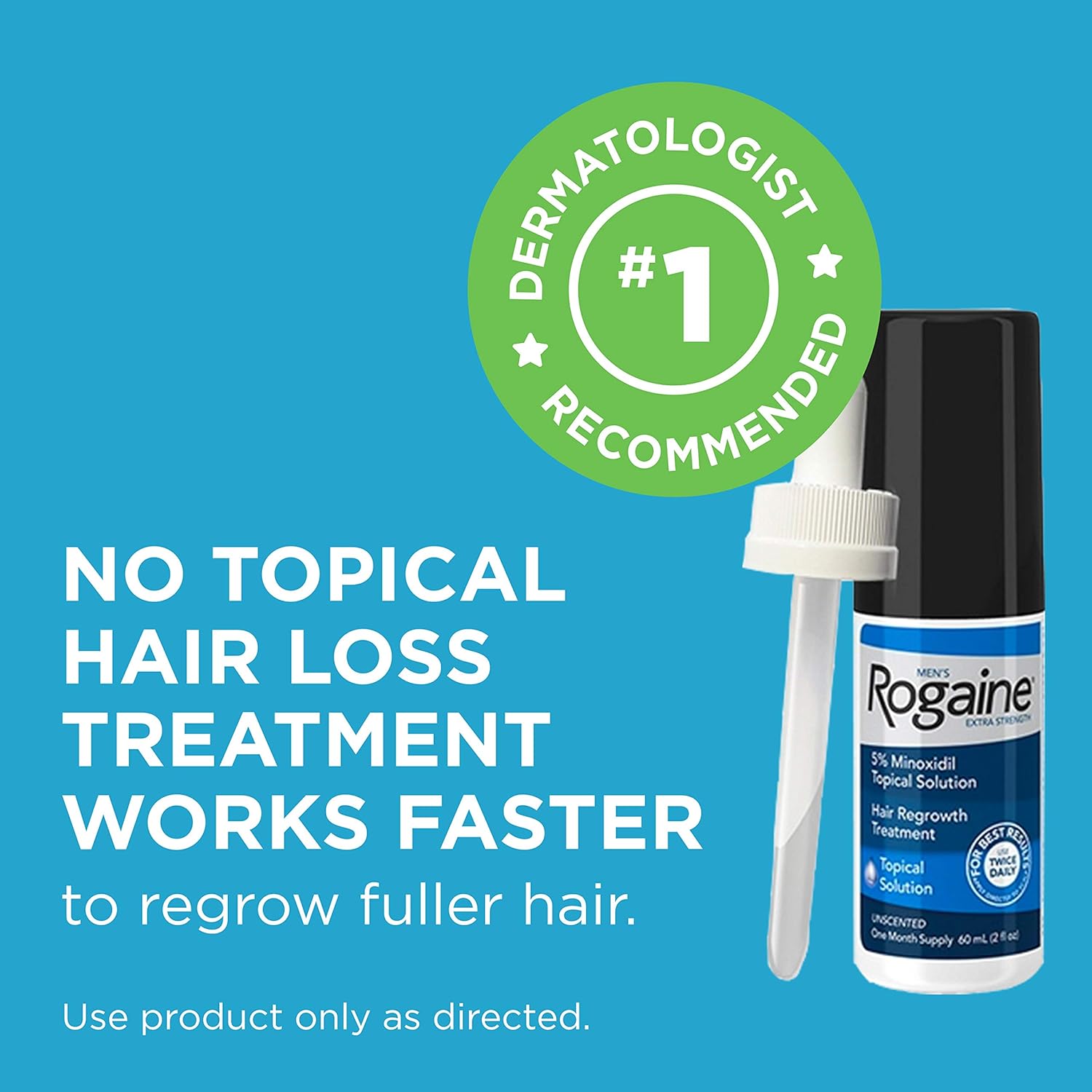 Men's Rogaine Extra Strength 5% Minoxidil Topical Solution for Hair Loss and Hair Regrowth, Topical Treatment for Thinning Hair, 3-Month Supply : Beauty