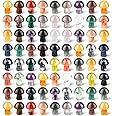 72 Pcs Crystal Mushroom Sculpture Decor Hand Carved Polished Healing Mushroom Shape Crystals Gemstone Mushrooms Mini Quartz Mushroom for Witchcraft Supplies DIY Meditation Pot Outdoor Yard Home Decor