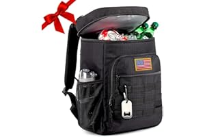 BERRYRIZZ Tactical Backpack Cooler for Men, 25L Large Insulated Backpack Leak-Proof, Heavy Duty Lunch Backpack, Waterproof Ice Chest Bag Women Adults Work Daytrip Camping Beach Hiking