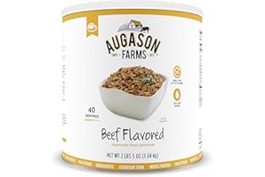 Augason Farms Beef Flavored Vegetarian Meat Substitute 2 Lbs 5 OZ No. 10 Can