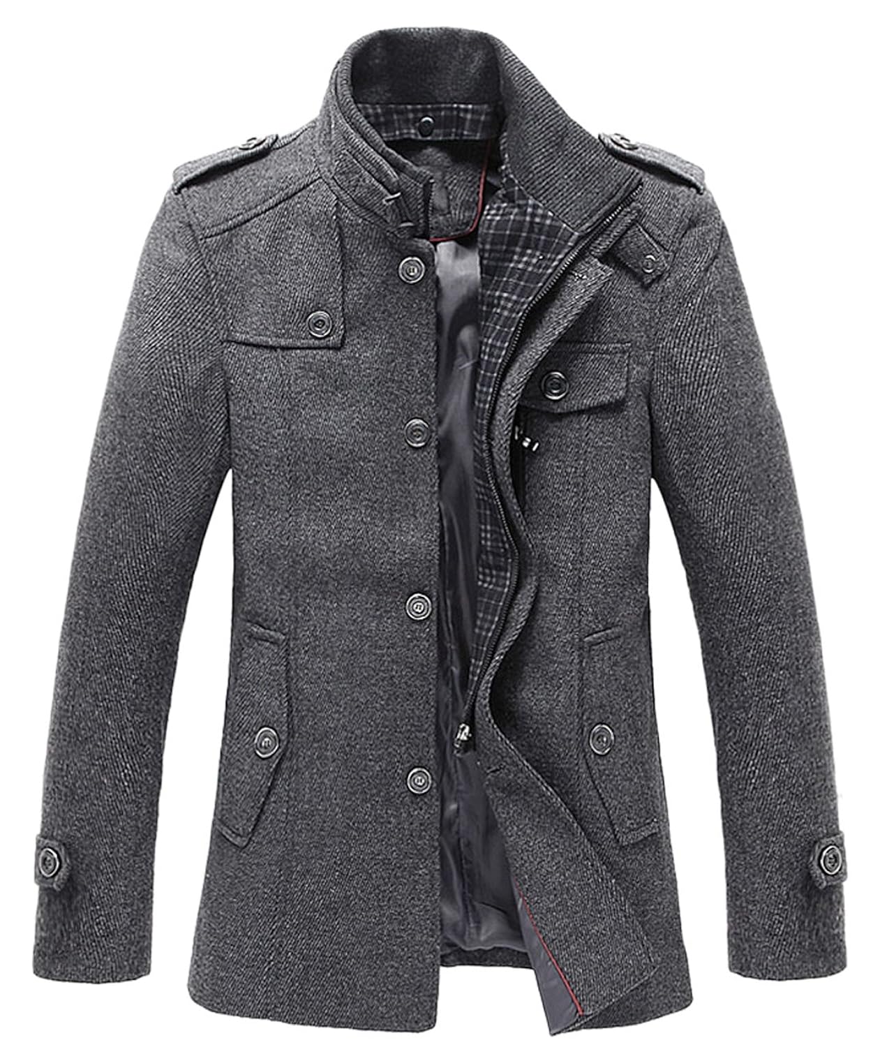 2019 single breasted zip up wool blend coat 2019 single breasted zip up wool blend coat