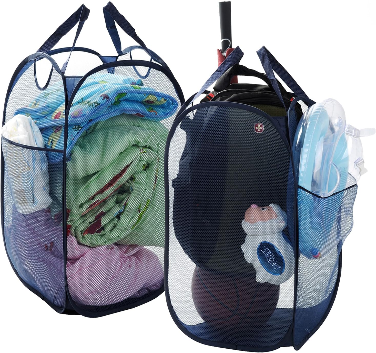 Mesh Laundry Hamper Collapsible Clothes Hamper, Pop Up Tall Laundry