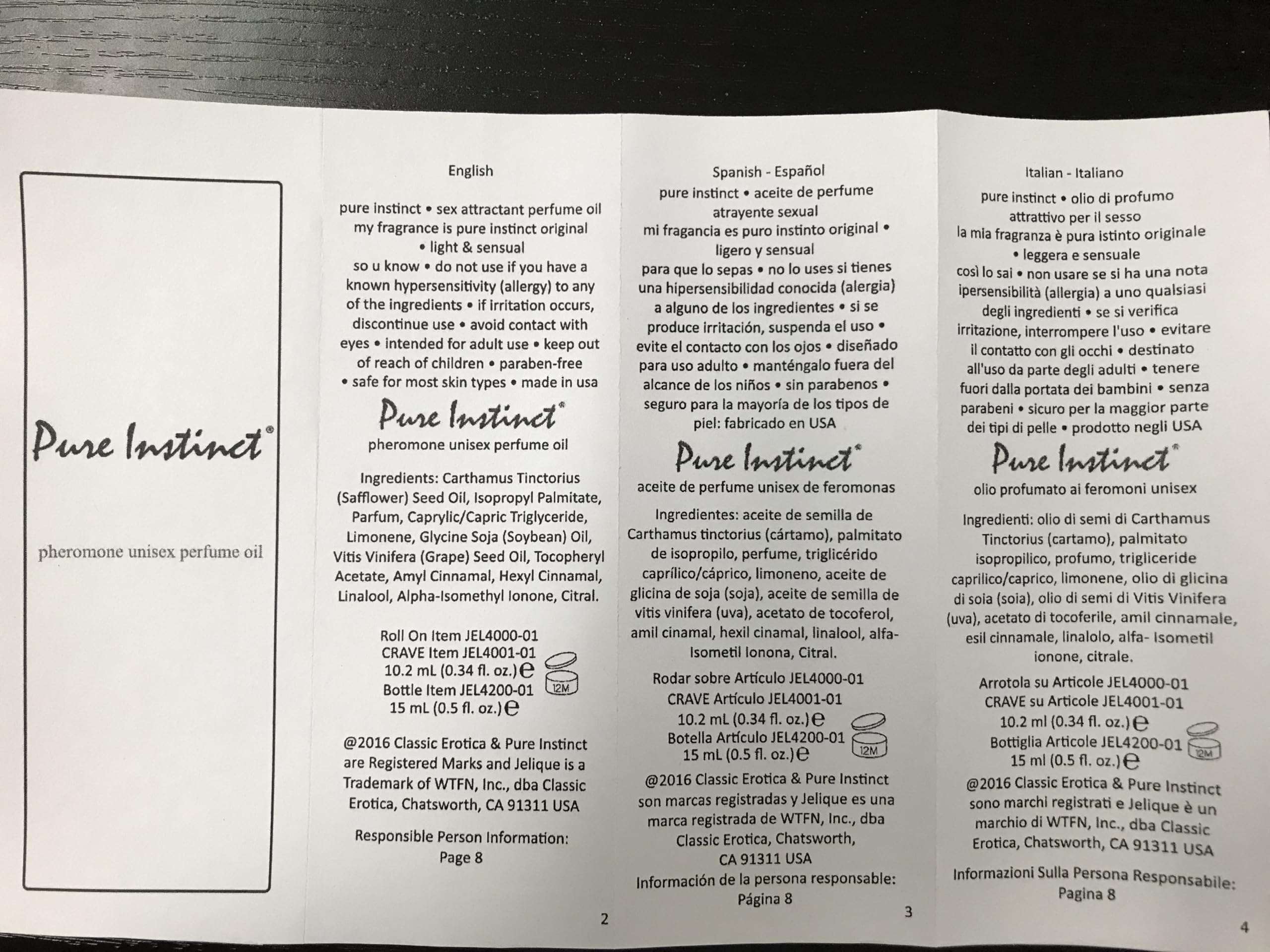 Pure Instinct Roll-On - The Original Pheromone Infused Essential Oil Perfume Cologne - Unisex For Men and Women - TSA Ready