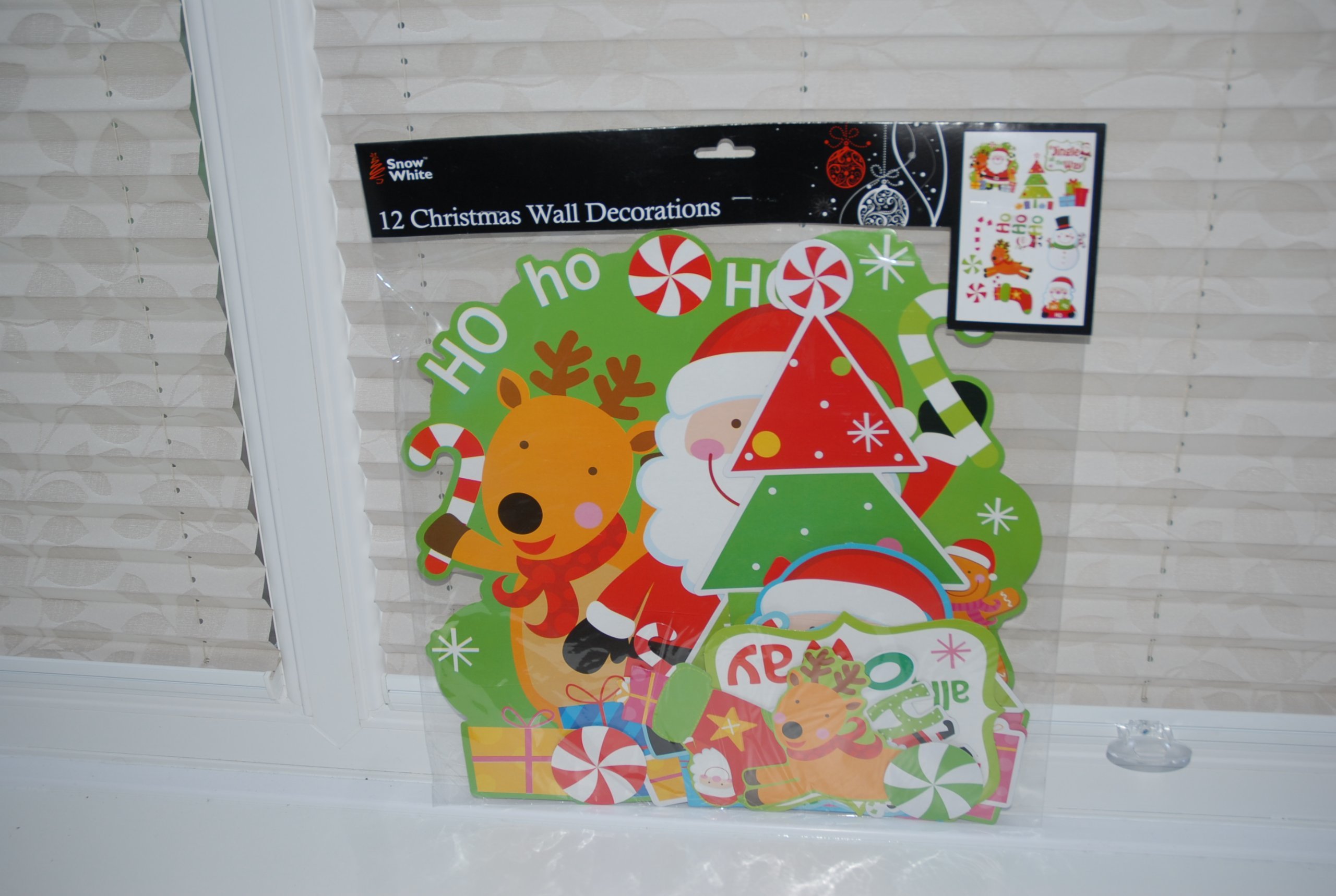 PMS 12PC CARD XMAS WALL DECORATION IN OPP BAG W/HEADER