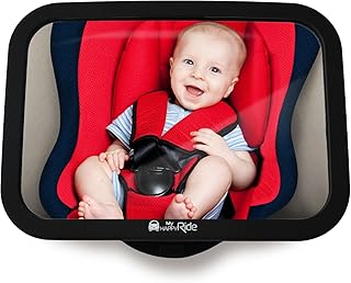 Rücksitzspiegel fürs Baby, Bruchsicherer Auto-Rückspiegel für Babyschale, Autositz-Spiegel ohne Einzelteile, für Kinder in Kinderschale, Kindersitz, Babysitz, Reboarder in universeller Passform