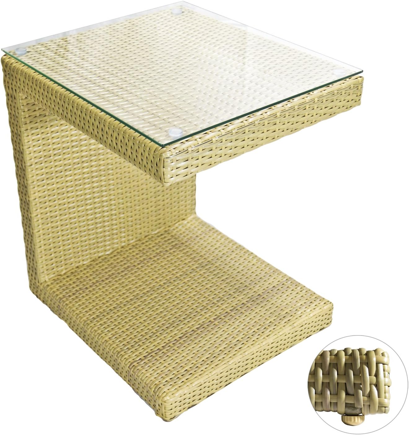 Best 18×18 wicker patio table glass top
