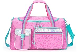 ORUIJI Kids Duffle Bag Girls Women Travel Bag Gifts Overnight Bags for Girls Women Tote Sleepover Gym Dance Bags for Kids with Shoes Compartment