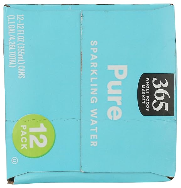 WHOLE FOODS 365 EVERYDAY VALUE, SPARKLING WATER PURE, 12 COUNT