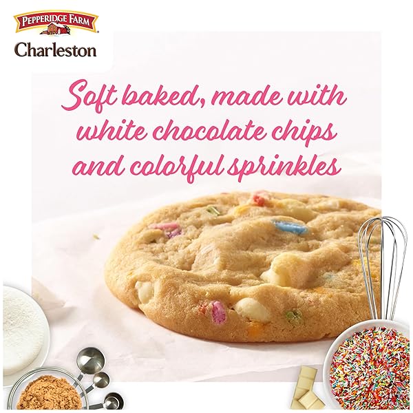 PEPPERIDGE FARM CHARLESTON BIRTHDAY CAKE COOKIES, 8 SOFT BAKED COOKIES, 8.6 OZ. BAG